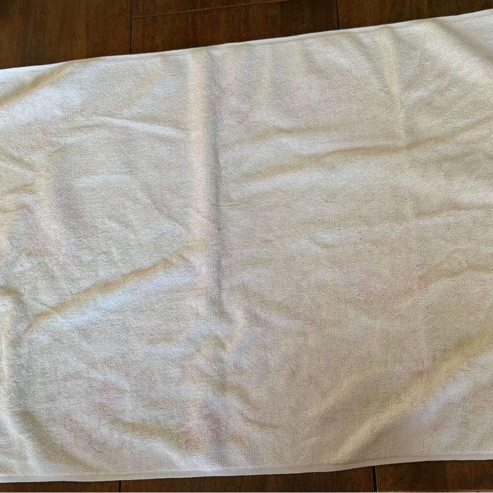 Vintage Sun Glo Floral Bath Towel Retro MCM Style Fringe Edges 100 Cotton USA - Picture 4 of 6